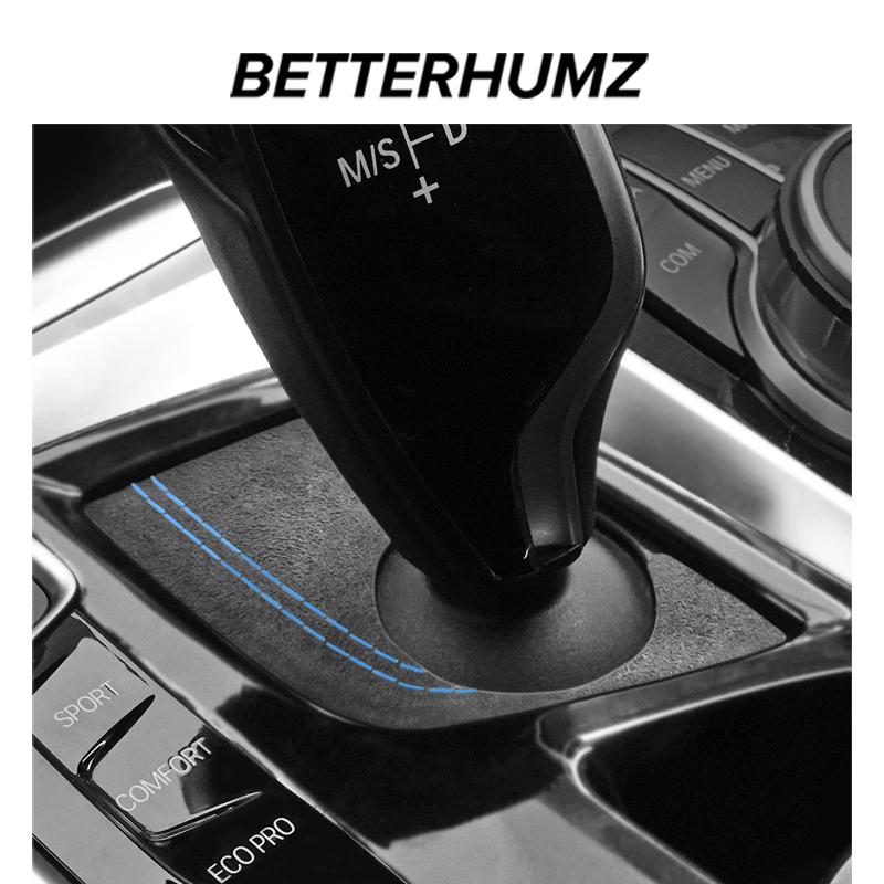 For BMW G30 G32 G38 Series 5 6 GT Made of Alcantara Gear Shifter Panel Trim Performance Sticker Car Interior Tuning Accessories