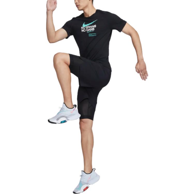 Nike High-Waisted Drawstring Shorts With Pockets Men Bottoms Black DV9335-010