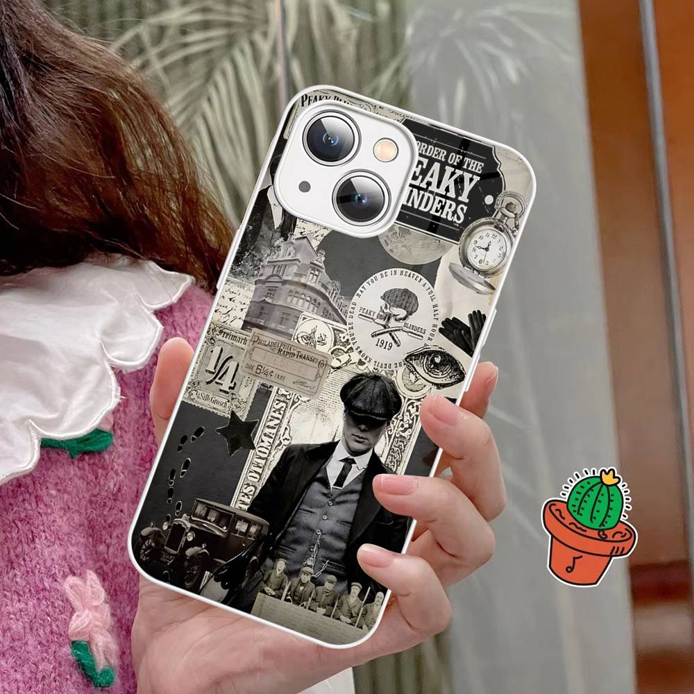 Movie P-Peaky B-Blinders TV For IPhone 14 13 12 Mini 11 Pro XS Max X XR 14 Plus Tempered Glass Cover