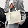 Hand Carrying Plush Bucket Bag Women 2025 Autumn and Winter New Korean Ins Trend Versatile Fashion Wool Bag Shoulder Bag