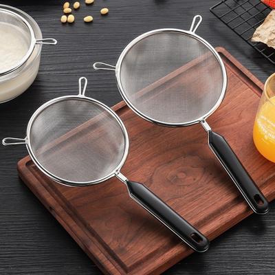 Stainless Steel Food Strainer Colander Easy To Clean Rust-Proof Matcha Sifter Small 12 14 16 20 22cm Cocktail Sieve for Kitchen