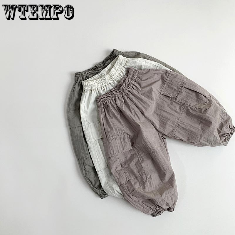 Spring and Summer Baby Thin Work Pants Mosquito Proof Breathable Pants Korean Personalized
