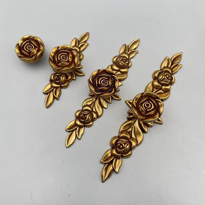Rose Decorative Cabinet Knobs Floral Knob Cupboard Door Knobs Ivory White Drawer Pulls Cabinet Handle Knobs for Dresser Cabinet