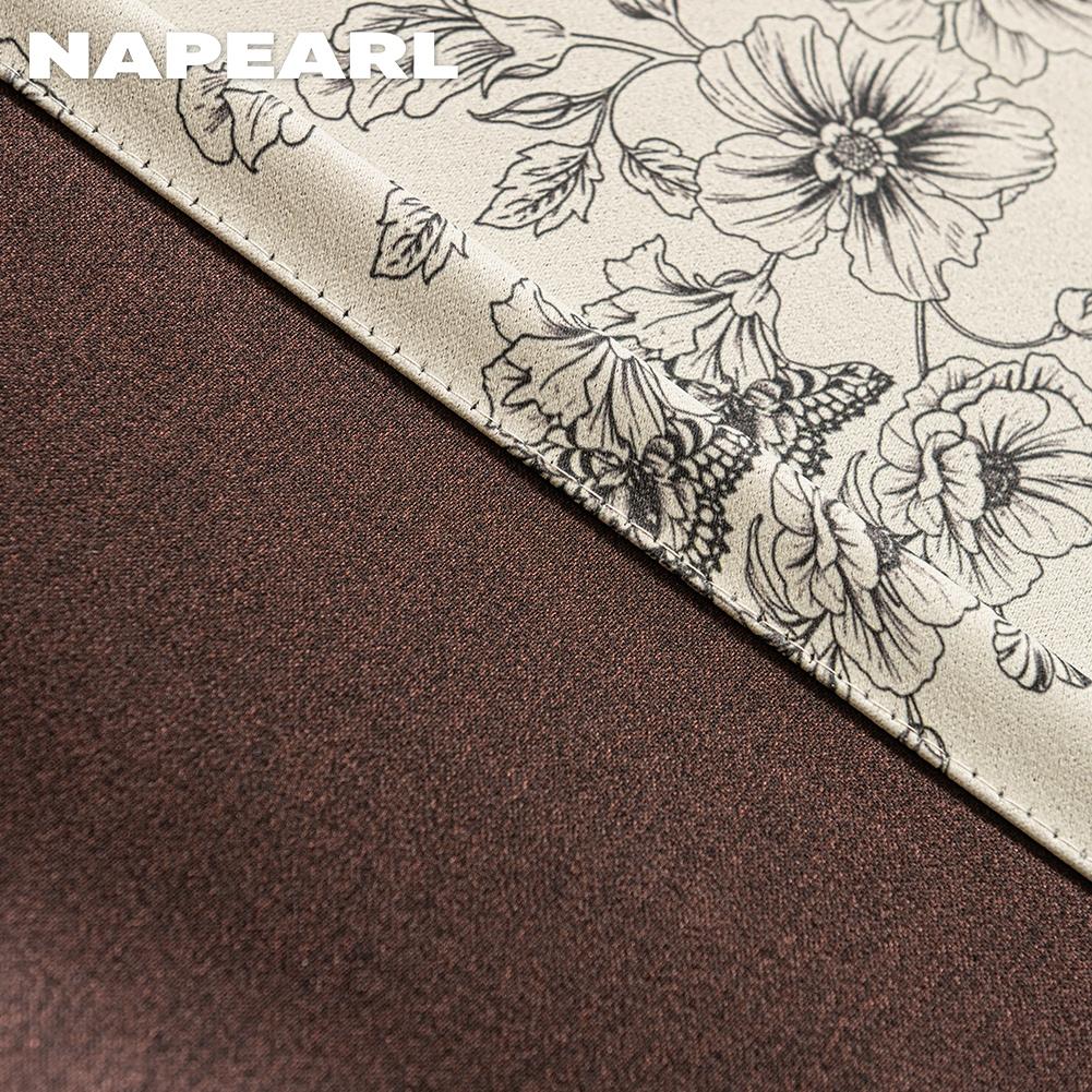 1PC NAPEARL French Retro Sketch Flower Curtain with  Aesthetic Blackout Window Treatments for Bedroom Living Room Home Decor