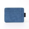 Basic Faux Leather Card Wallet (Blue)