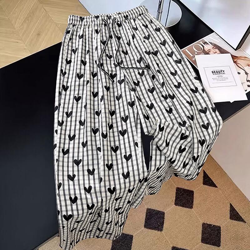 

Women s Lyocell Blend Plaid Heart Casual Pants XL