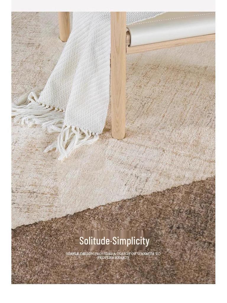 Retro Faux Cashmere Thickened Bedside Rug - Absorbent Bedroom, Bay Window, and Sofa Floor Mat