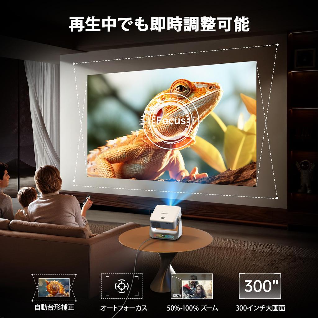 YOWHICK 4K Projector with Google TV and Integrated Home App 1200 ANSI High Ceiling Automatic Keystone H6 Stand, Use, 10,000+ Support, Brightness,