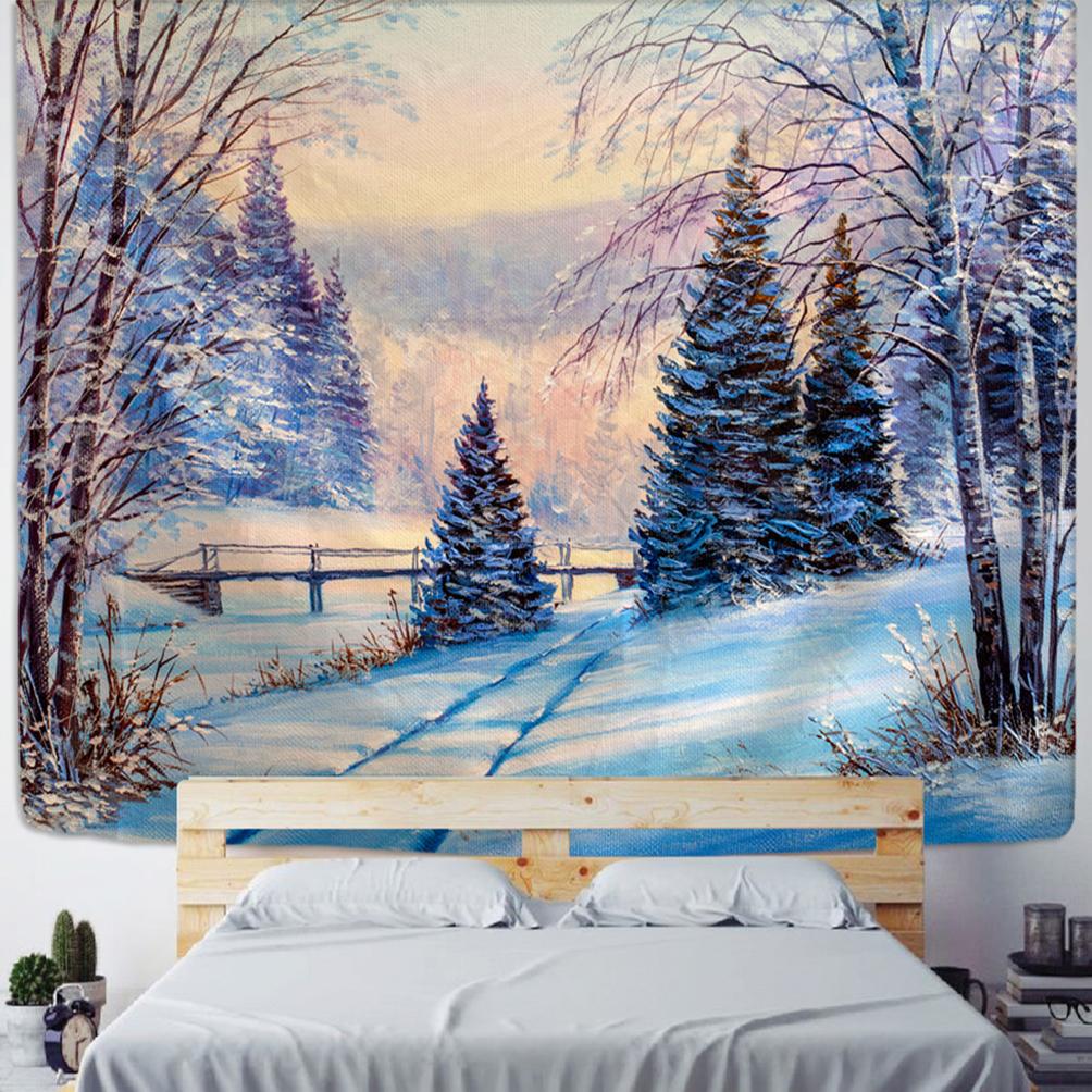 Christmas Eve Christmas Home Decor Tapestry Wall Decor Background Fabric Hippie Living Room Bedroom Tapestry tapeçaria de natal
