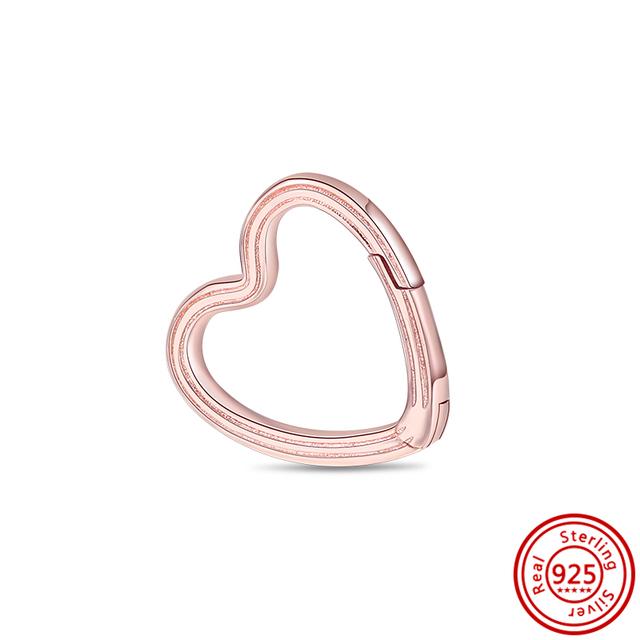 925 Silber Charm Herz Runder Stecker Medaillenanhänger Double Link Mini Dangle Fit Original Me Charms Armbänder Schmuck