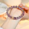 Natural Amethyst Single-Loop Beaded Bracelet - Romantic Women's Jewelry
