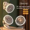 Camping-Ventilator Wiederaufladbar Schreibtisch Tragbar Luftzirkulator Kabellos Decken-Elektrolüfter Mit LED-Licht Klemmbar Heim-Ventilator 8000mAh
