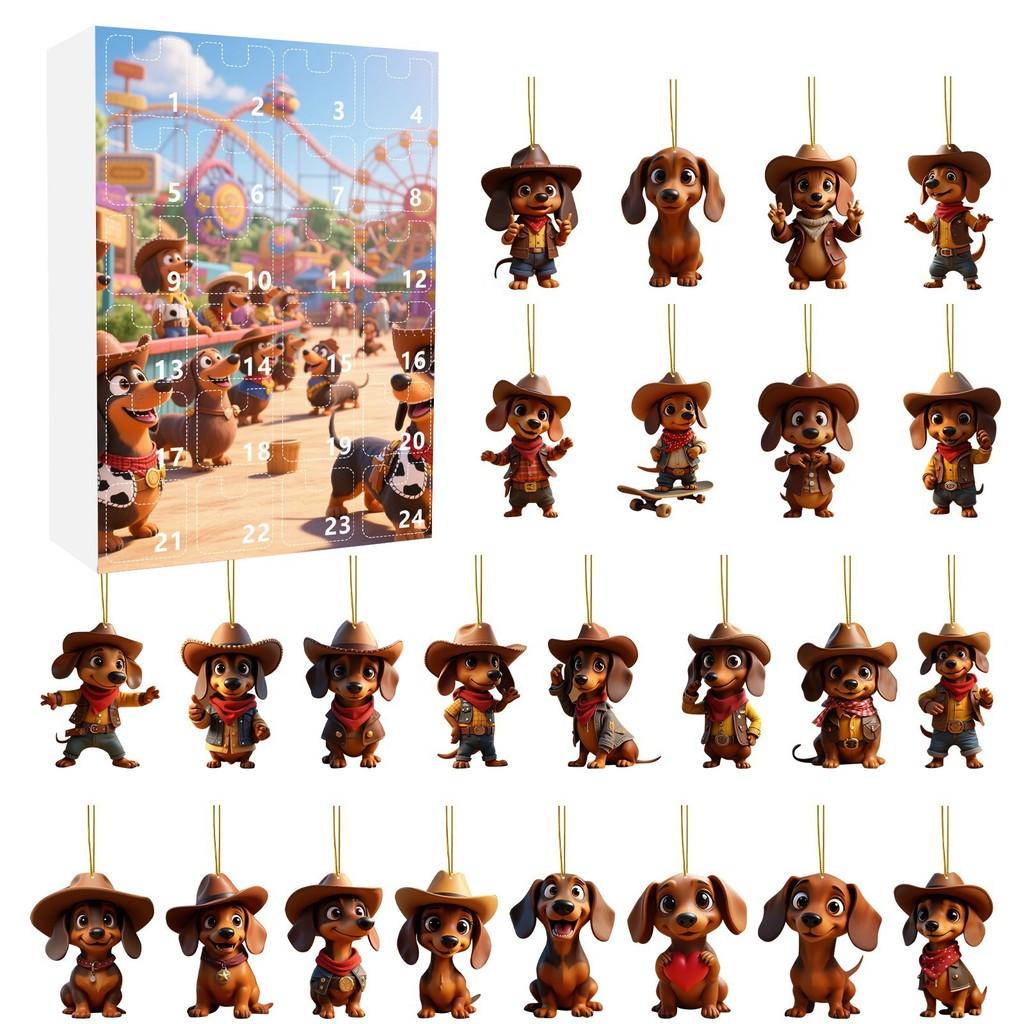 Christmas Dachshund Blind Box Decor With Acrylic Material For Holiday Tree Ornaments And Gift Giving