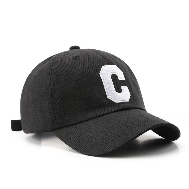 New Retro C Letter Embroidered Unisex Baseball Cap for Women Hip Hop Solid Snapback Hats Men Adjustable Summer Sun Trucker Hat