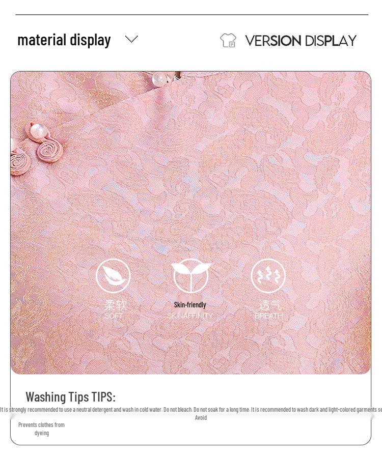 Mom's Chic Summer Chinese Style Two-Piece Short-Sleeve Top for Middle-Aged Women