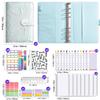 Creative A6 Loose-leaf Notebook with Zipper Bag - Macaron Floral Cash Budget Planner
