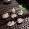 Handmade Ceramic Zen Hydroponic Vase Rough Desktop Small Vase Stone Shape Vase Furnishings