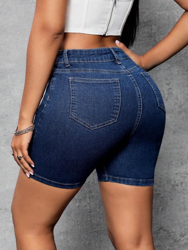 Women's Summer High-Waist Butt-Lifting Denim Shorts