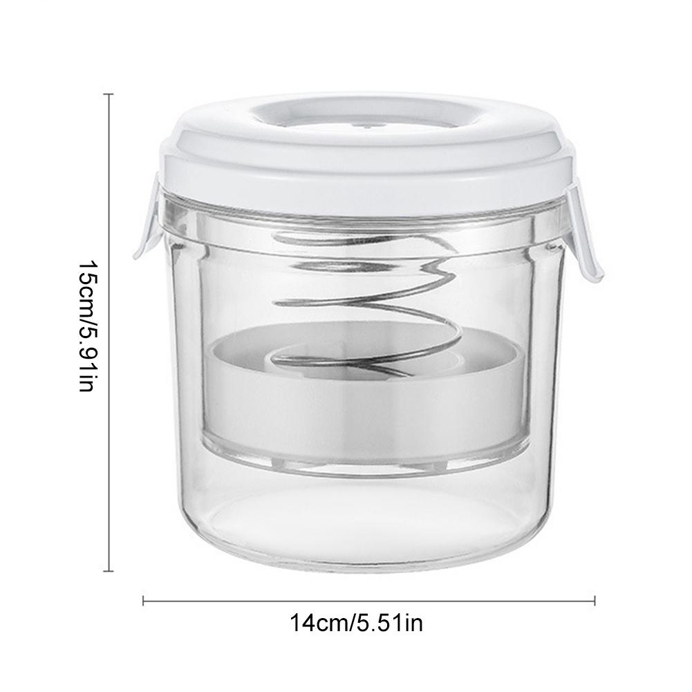 Press Type Sealed Pickle Jar with Steel Spring Vegetable Dehydrator Reusable Pickle Container for Olive Cucumber Keeper