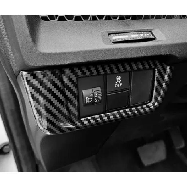 For Honda CRV CR-V 2024 Carbon Fiber Headlight Switch Button Frame Trim