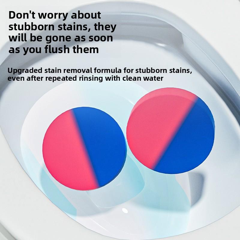 Frisch duftender Blasen-Toilettenreiniger: Zwei-Phasen-Formel für effektive Kalkentfernung und Geruchsbeseitigung