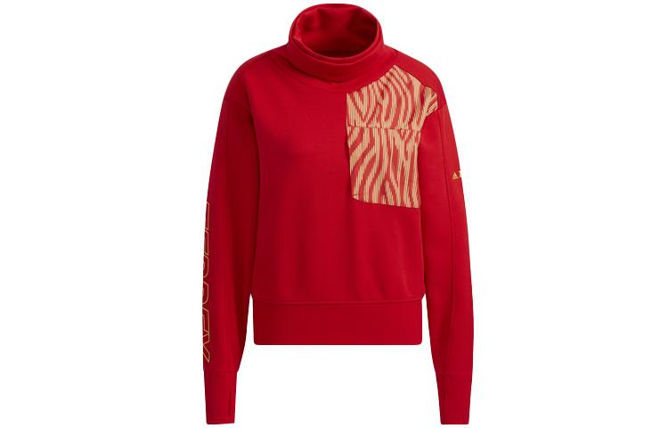 Adidas Terrex Sweatshirts Women s Red Turtleneck Moderate Regular HE7315 S