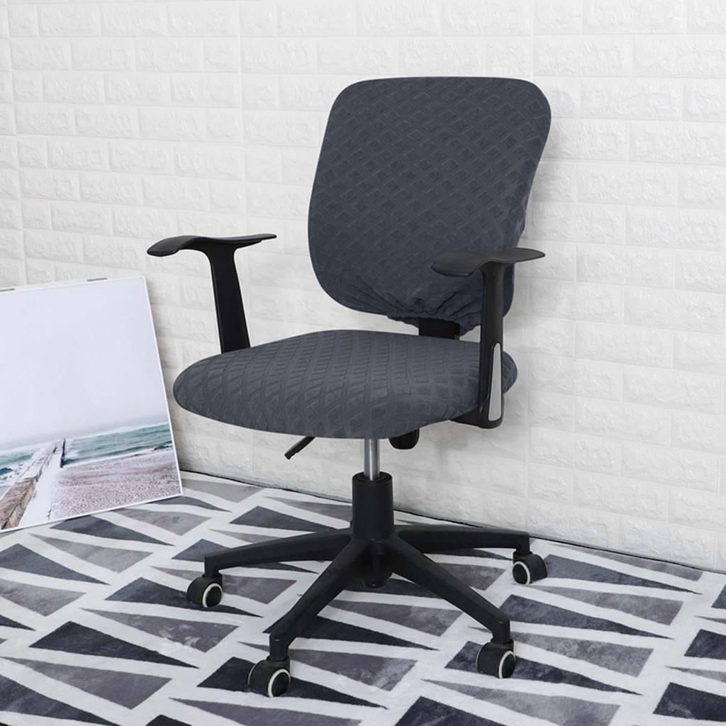Split Office Chair Cover Waterproof Dustproof Removable Elastic Stretch Chair Slipcovers Washable Oilproof Computer Chair Cover