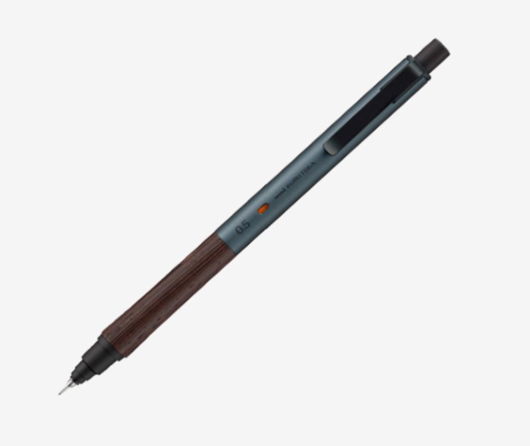 uni Mechanical Pencil KURUTOGA Wood 0.5mm Steel Gray M5KW1P.23 Japan Stationery