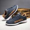 Shoes for Lace Up Footwear Vulcanized Men Leather Sneaker Casual Comfortable Non-Slip  Sports Shoes Men Outdoor Footwear Tennis