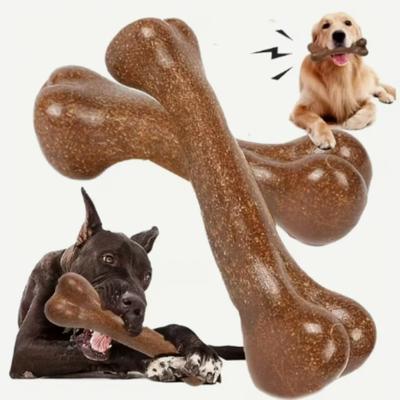 Natürliches Ungiftiges Unzerstörbares Hundeknochen-Kauspielzeug Bissfest Welpen-Zahneinstich-Kauspielzeug für Kleine Mittlere Große Hunde Haustier-Kaukochen