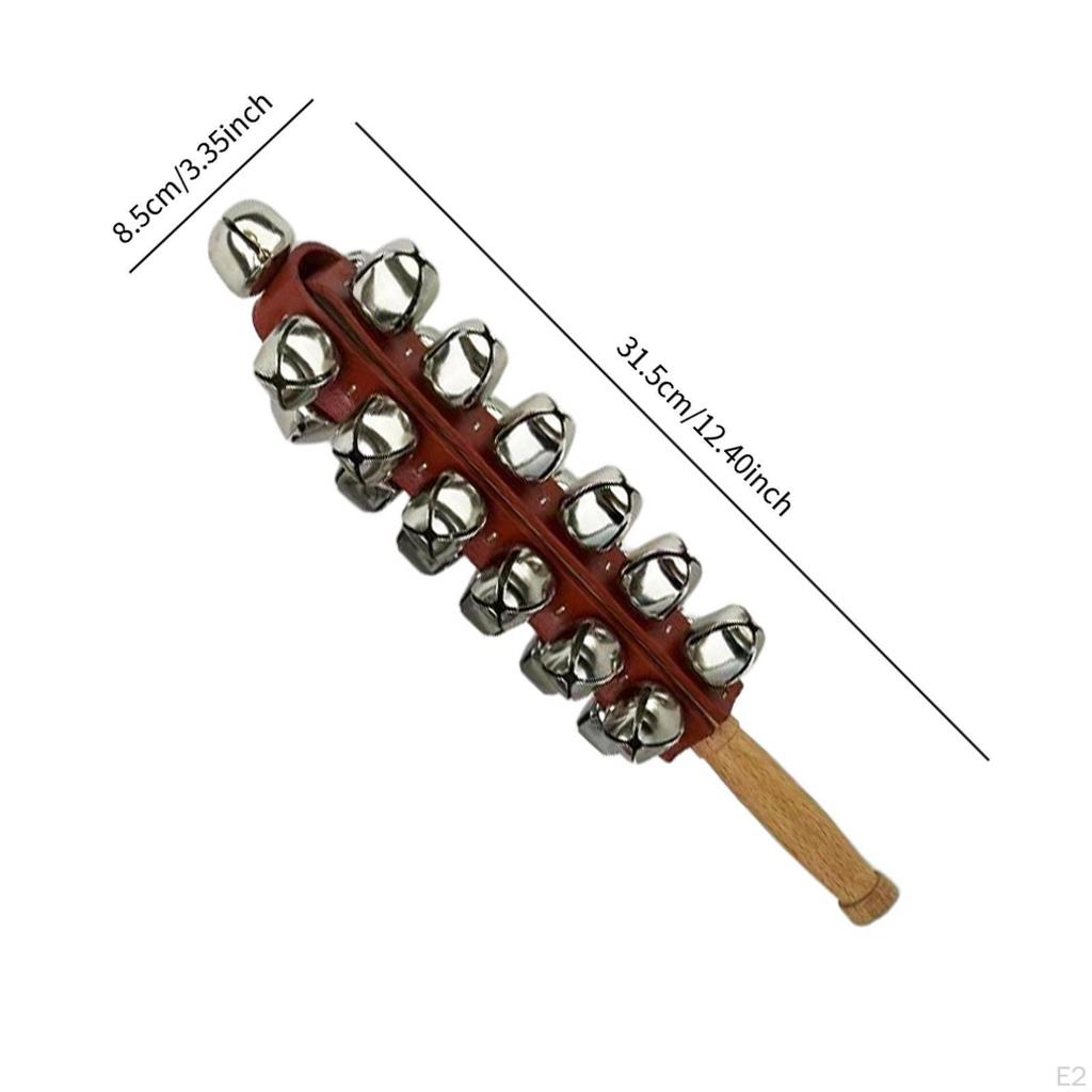 Christmas Hand Sleigh Bells Bell Musical Instruments Educational Toy for Gathering Celebrations