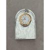 Used WAKO Crystal Arch Clock with Floral Etching