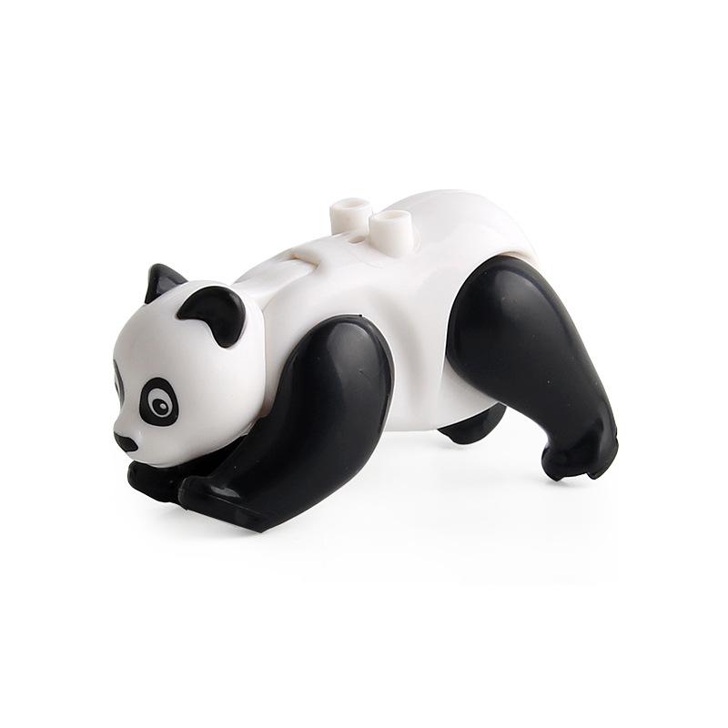 Jm024 Animal Building Block Bag Protection Animal Panda Assembly Puzzle Building Block Toy Ornament Collection
