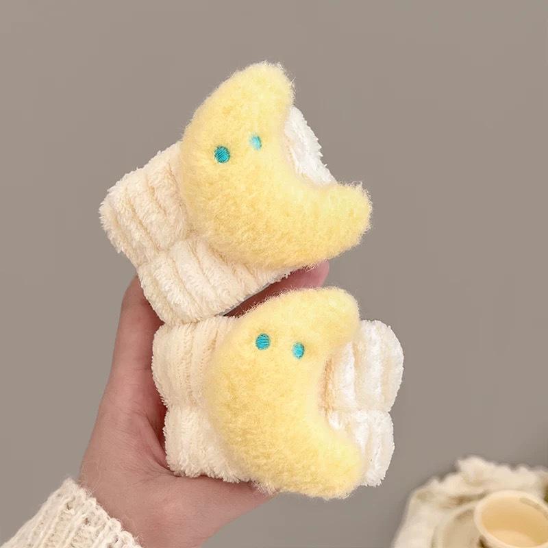 Плюшевые браслеты на запястья для умывания (звезды и луна), водонепроницаемые, и впитывающие повязки на голову