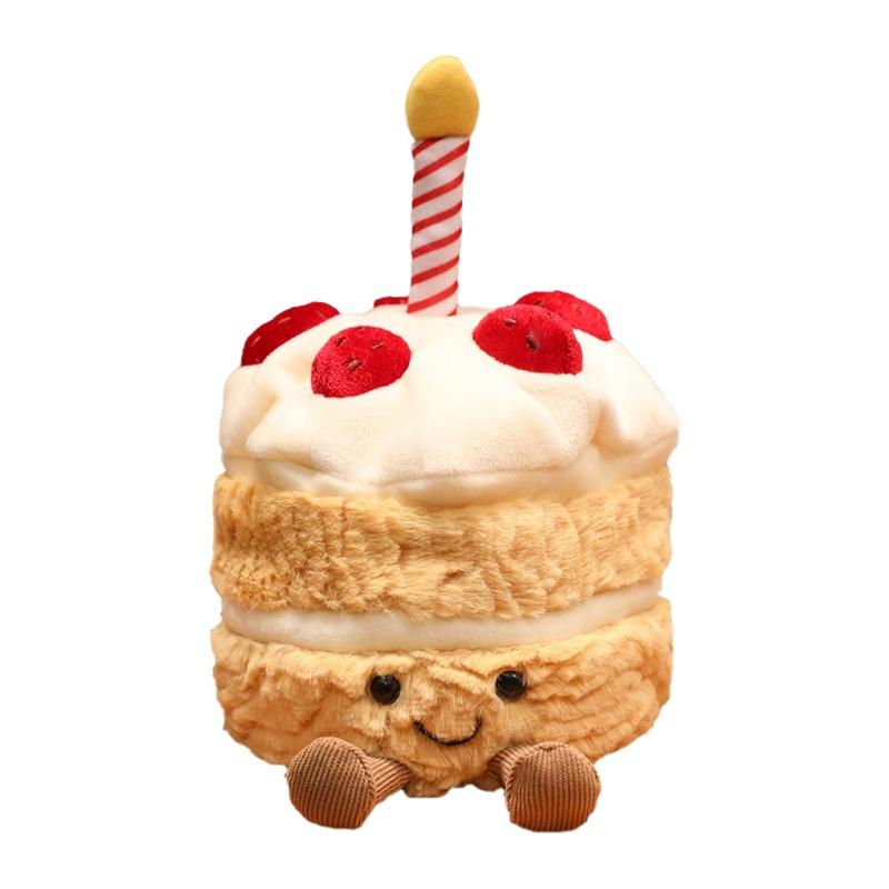 Cross-Border JC Plush Toy Cake Doll Children's Birthday Gift Soft Stuffed Toys Trendy Internet Celebrity Candle Birthday Cake