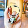 National Style Adorable Panda Bamboo Keyring Exquisite Metal Gift For Couples And Friends
