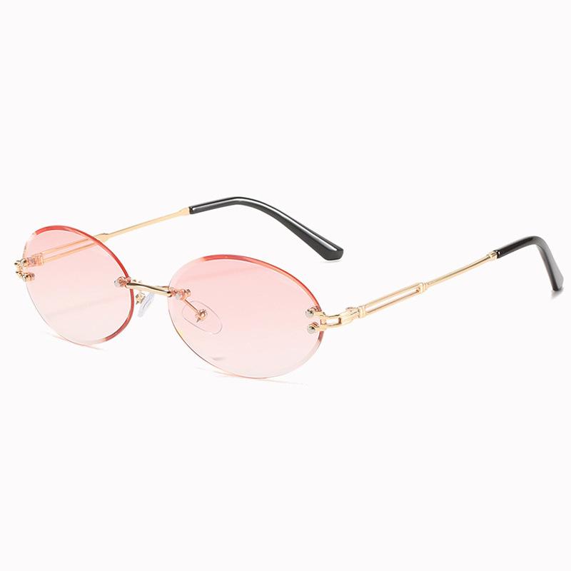 Ladies Sunglasses Personalized Frameless Trimmed Sunglasses Glasses
