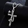 Gotische Slang Kruis Hanger Hanger Ketting voor Vrouwen Mannen Punk Hip Hop Roestvrij Staal Sieraden Accessoires Cadeau