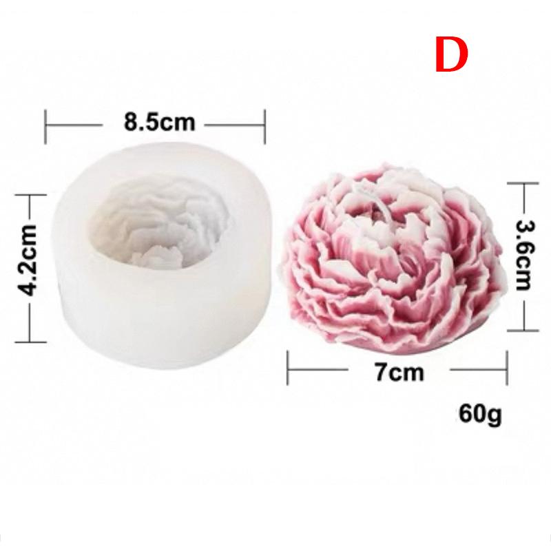 3D Jasmine Rose Flower Silicone Mold for DIY Chocolate Cake Decor Pudding Desserts Pastry Fondant Baking Tool Soap Making