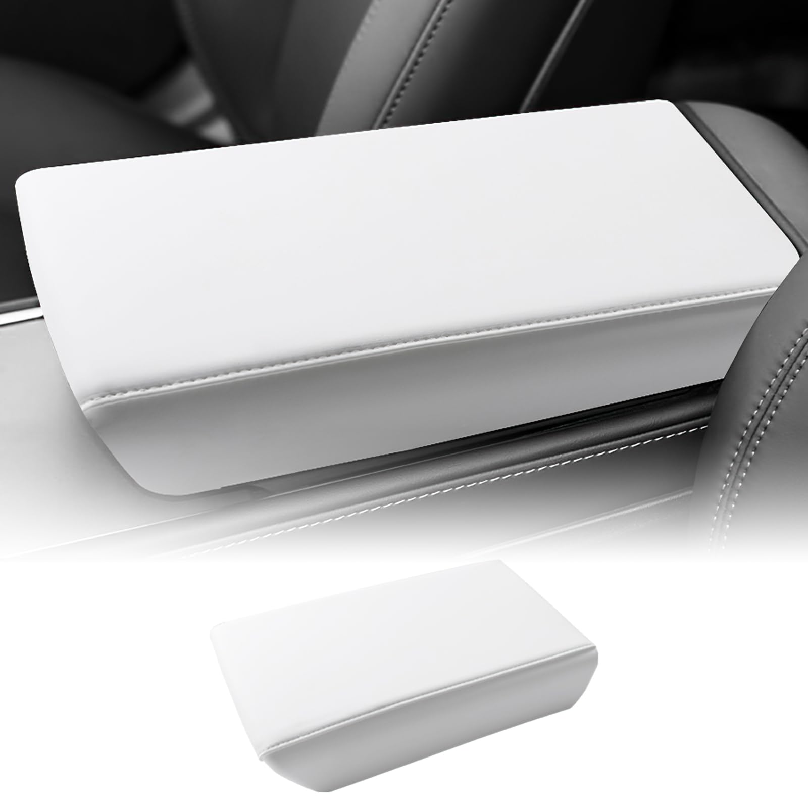 

FDAIUN Car Armrest Compatible with Tesla Model Y and Tesla Model 3 Front Armrest Box Car Center Console Interior Leather and ABS Tesla Model Y and
