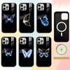 Glow In The Dark Butterfly   Phone Case For iPhone17,16,15,14,13,12,11 Plus,Pro Magnetic For Magsafe Wireless Charging