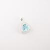 Sky Blue Topaz Gemstone 925 Stamped Silver Jewelry Stylish Zircon Pendant 0.99" CZP-8-11