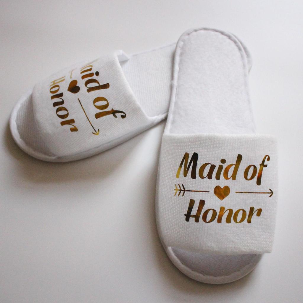 Disposable Wedding & Bridesmaid Slippers for Hotel and Party Venues