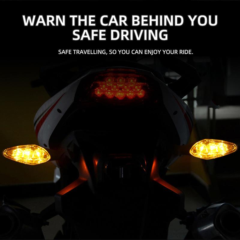 Universal Motorcycle Turn Signal Light 12V LED Indicator Lamp Front Rear Dual Use Blinker for Street Bike Off-Road Scooter