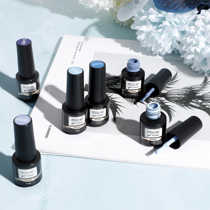 ROSALIND Półpermanentny żel do paznokci Seria Niebieska Lakier żelowy do paznokci