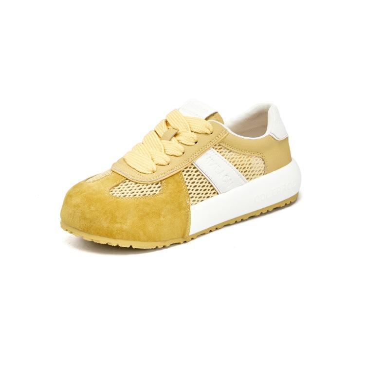 Summer thin German training shoes women's shoes 2025 new mesh little white shoes versatile, comfortable and breathable thick-soled casual board shoes