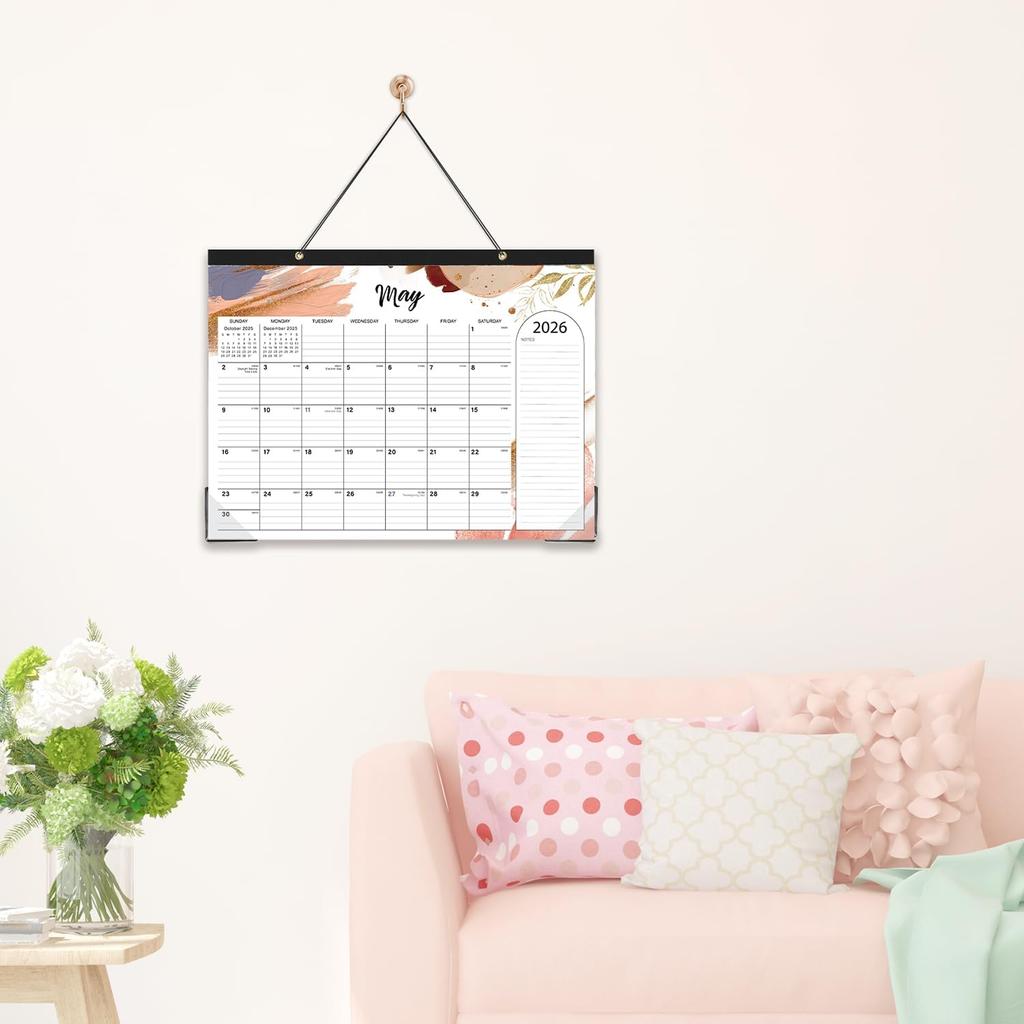2026 Desk Calendar - 18 Months Large Desk Calendar from Jul. 2025 - Dec. 2026, 14.6" x 11.5", Desk Pad Calendar 2025-2026 with 2 Corner Protectors