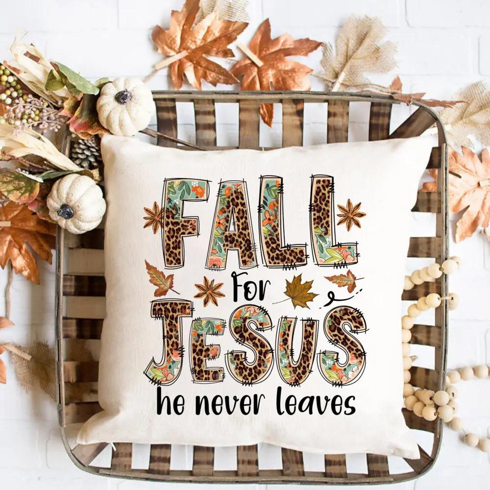 Hello Pumpkin Printed Pillow Case Autumn Party Decor Home Cushion Cover Fall Holiday Pillowcase Thanksgiving Halloween Best Gift