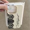 Vogue Black Left Lace English Phone Case For Samsung Galaxy S26 S25 S24 Ultra Plus S22 FE S23 A36 A26 A56 A16 A57 A37 A55 Cover