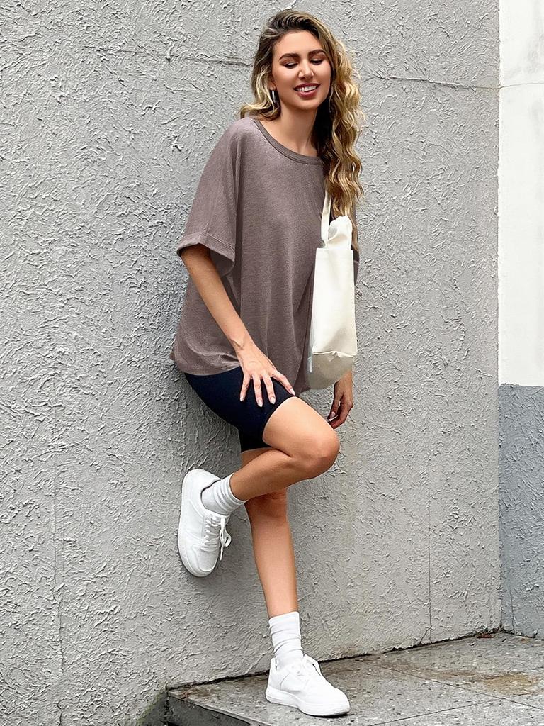 Women's Oversized Short Sleeve T Shirt Loose Casual Summer Tee